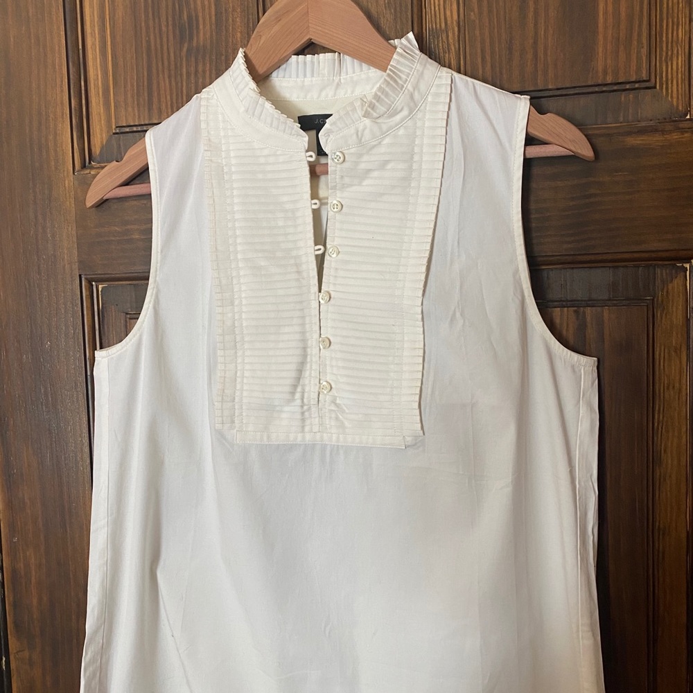 JCrew High Neck Ruffle Tank - Picture 2 of 5